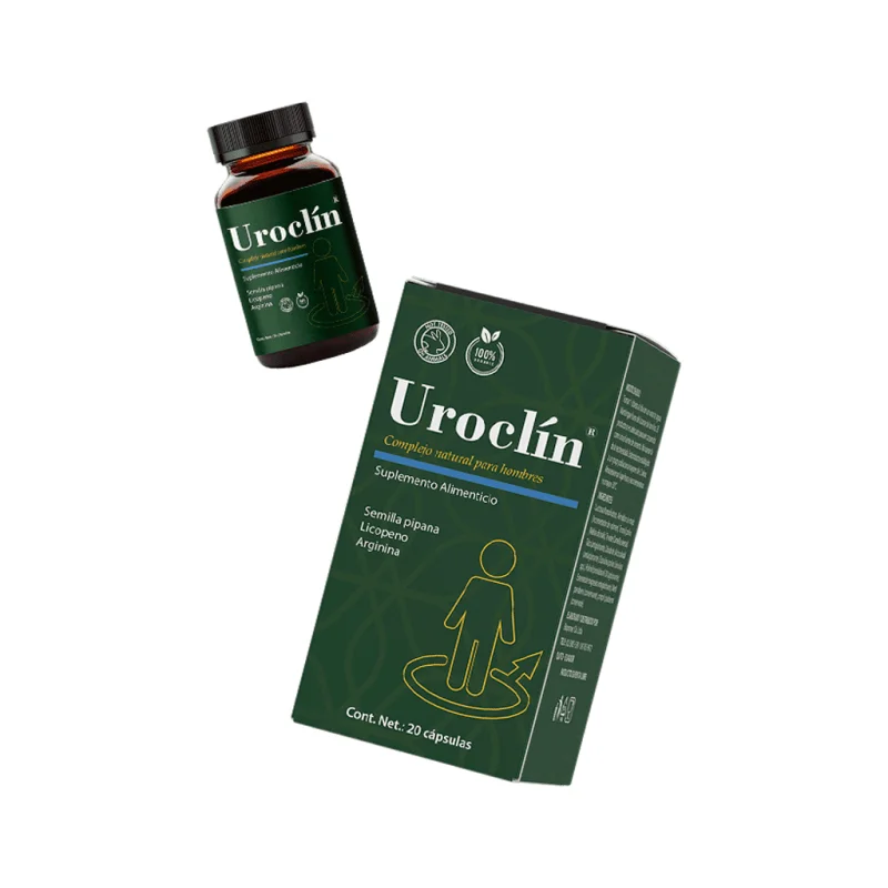 Uroclin — caja del suplemento 100 % orgánico, semilla de calabaza, licopeno y arginina, 20 cápsulas